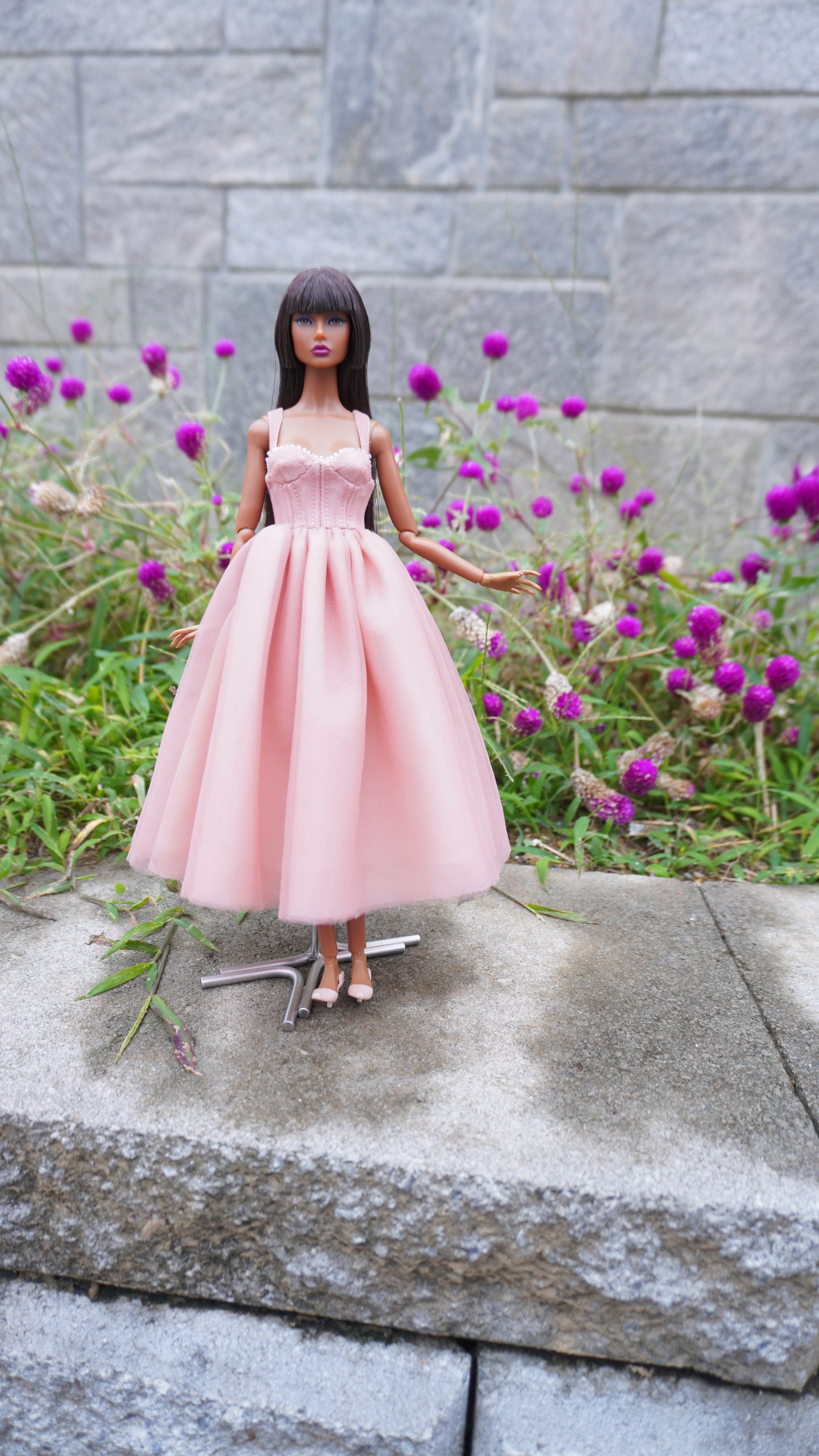 Dreamy Layers: Corset & Tulle Gown for Poppy Parker