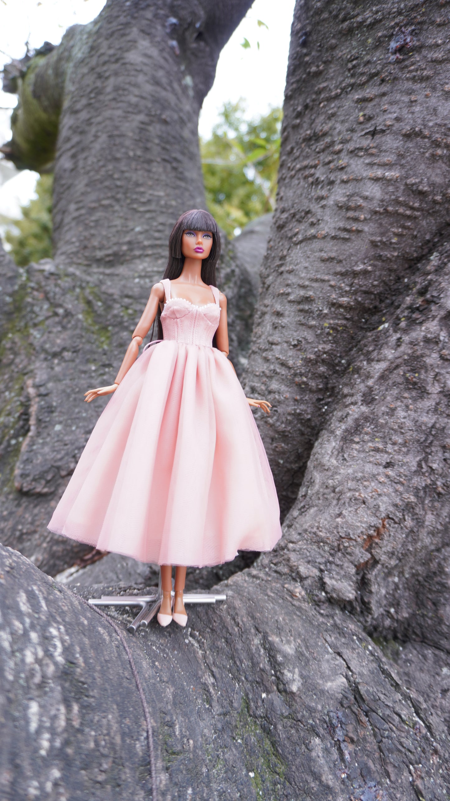 Dreamy Layers: Corset & Tulle Gown for Poppy Parker