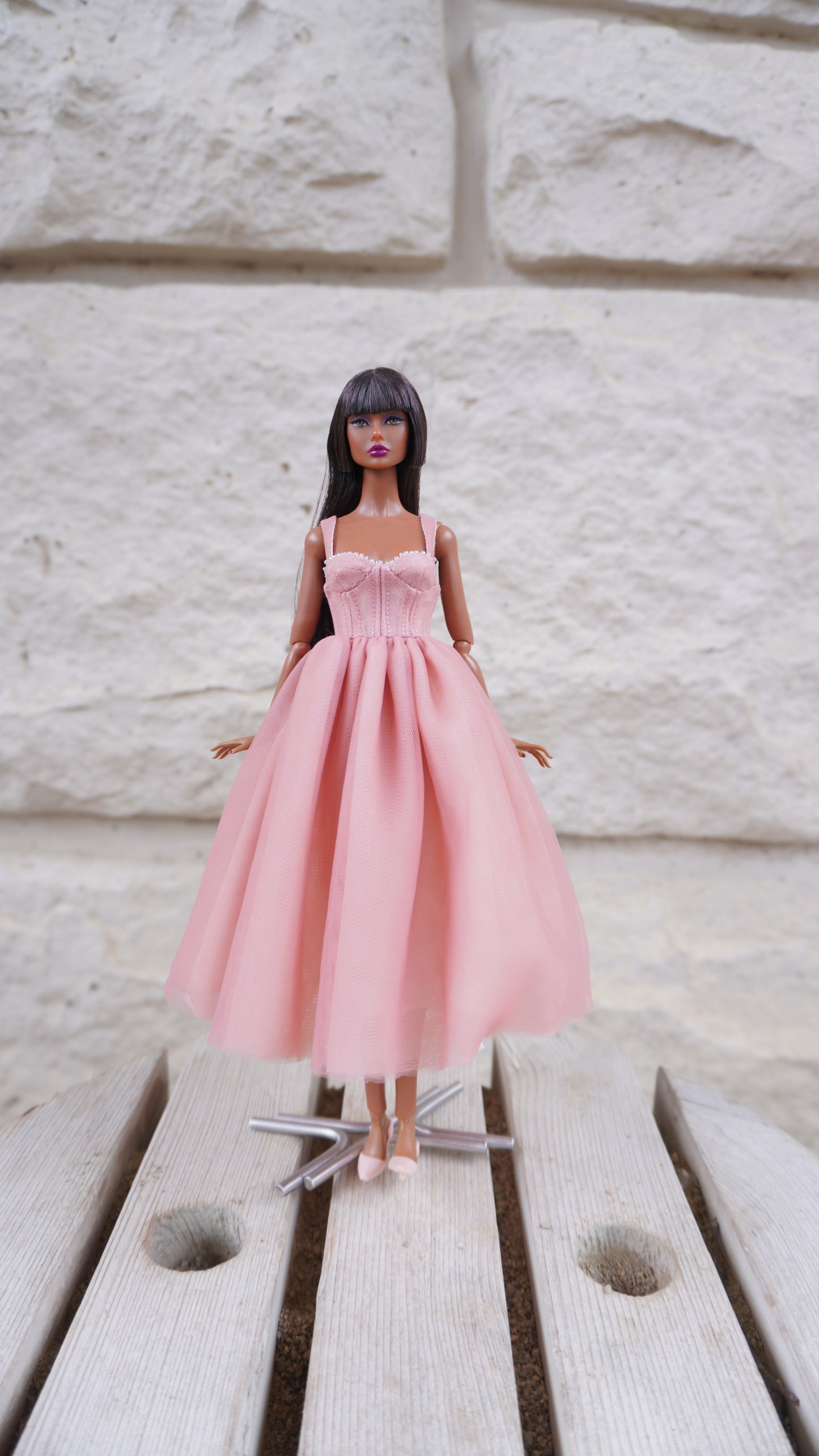 Dreamy Layers: Corset & Tulle Gown for Poppy Parker