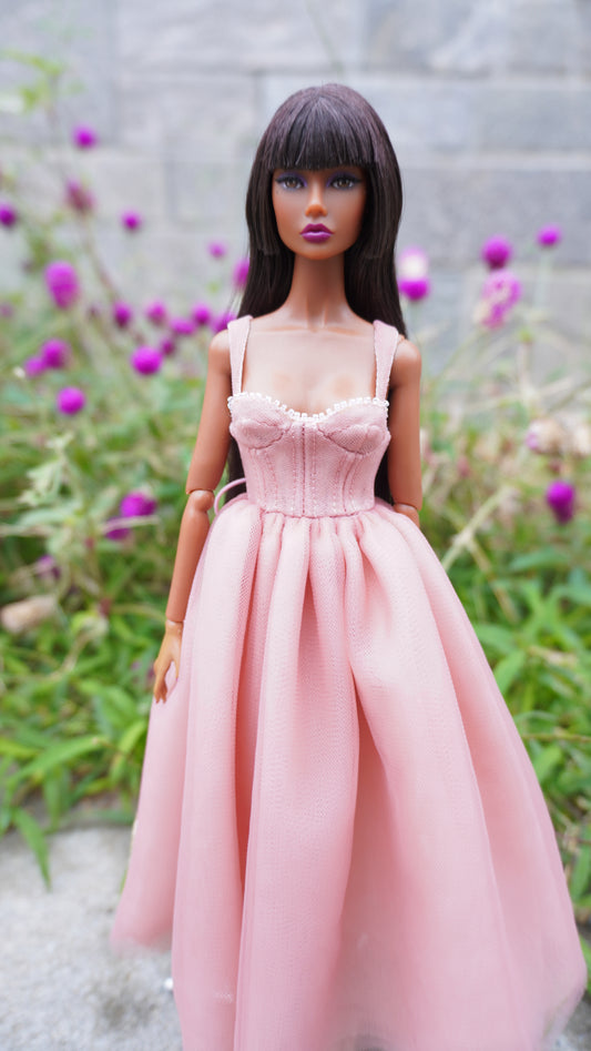 Dreamy Layers: Corset & Tulle Gown for Poppy Parker